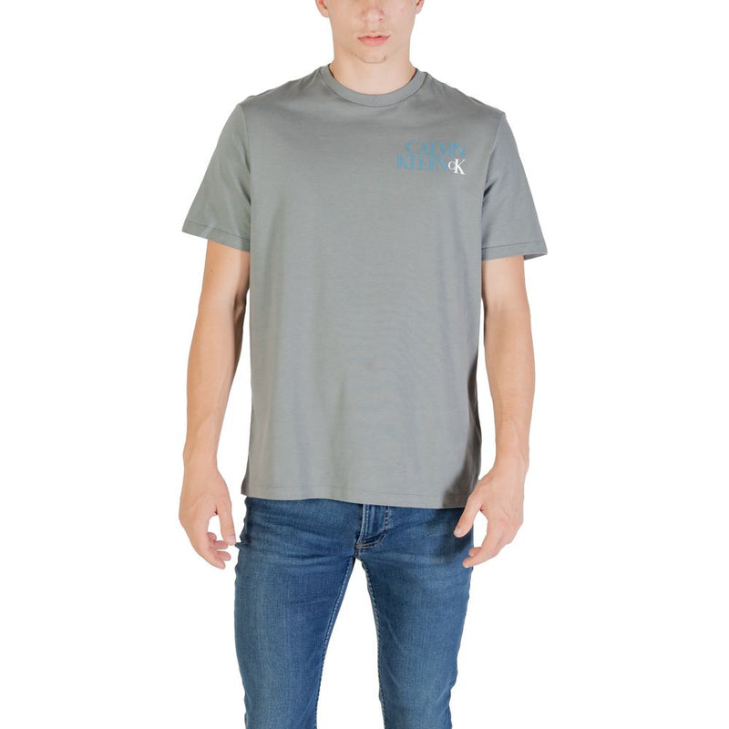 Calvin Klein Jeans Gray Cotton T-Shirt for Men