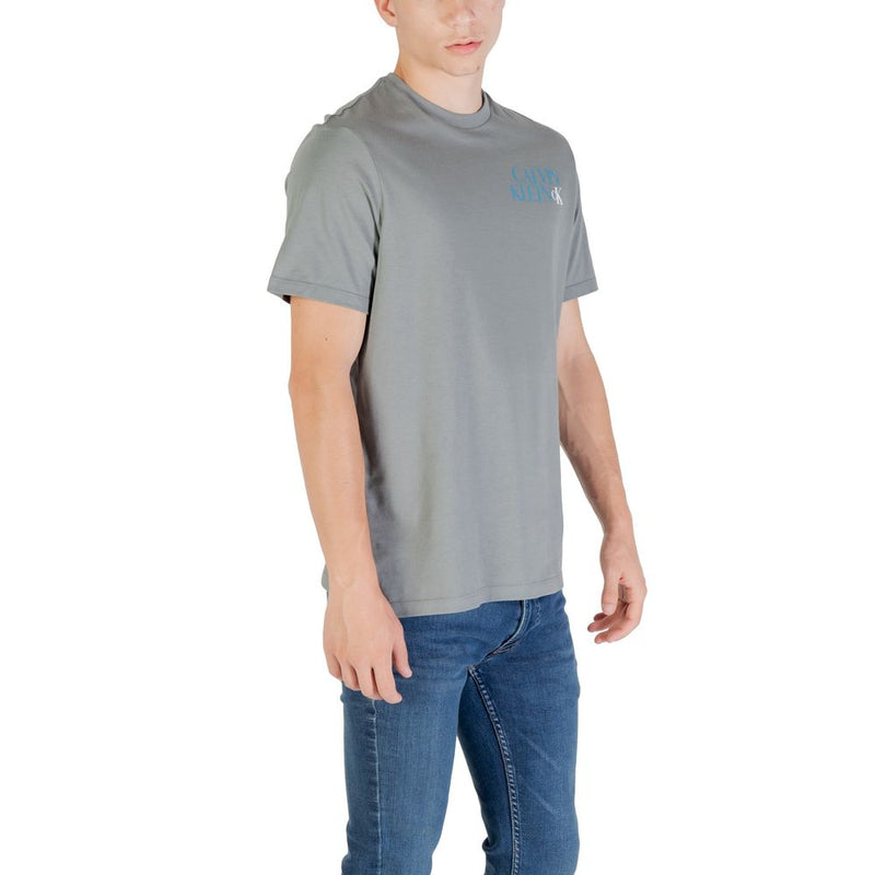 Calvin Klein Jeans Gray Cotton T-Shirt for Men