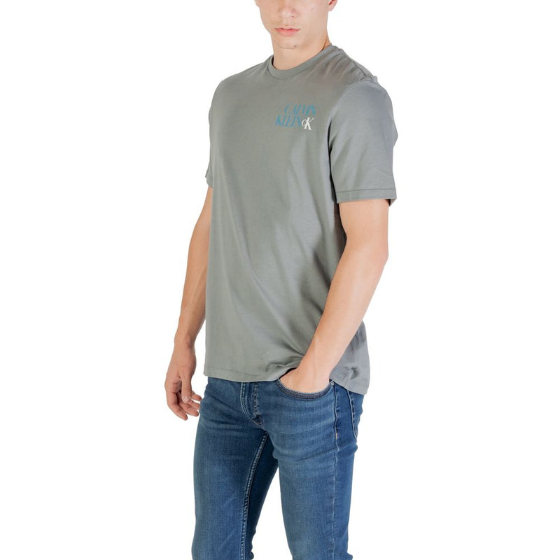 Calvin Klein Jeans Gray Cotton T-Shirt for Men