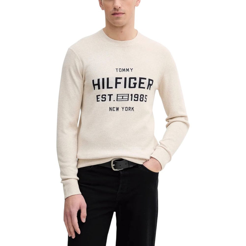 Tommy Hilfiger Beige Biologisch Katoenen Sweatshirt