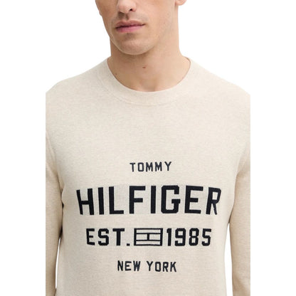 Sweat-shirt Tommy Hilfiger en coton biologique beige