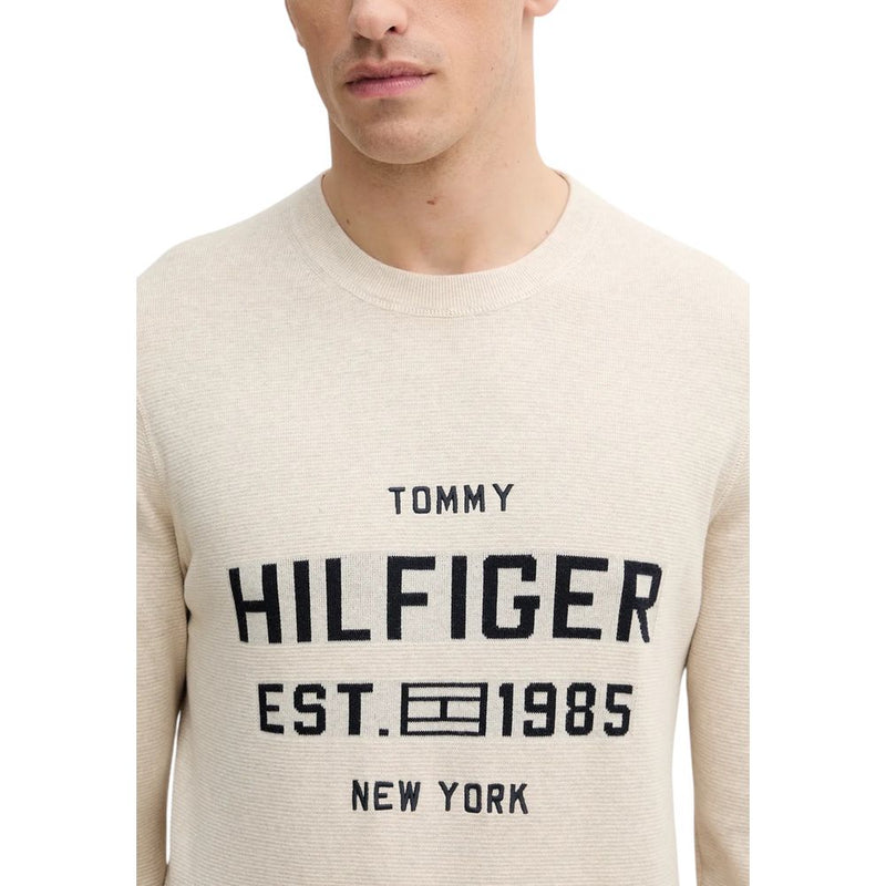 Tommy Hilfiger Beige Biologisch Katoenen Sweatshirt