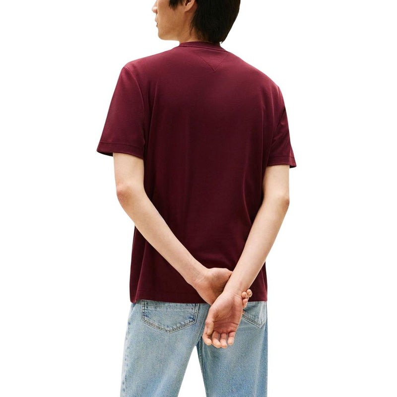 T-shirt en coton bordeaux Tommy Hilfiger