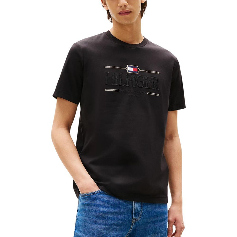 T-shirt en coton noir Tommy Hilfiger