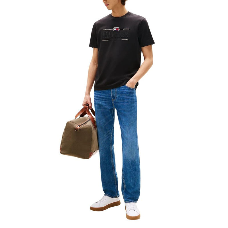 T-shirt en coton noir Tommy Hilfiger
