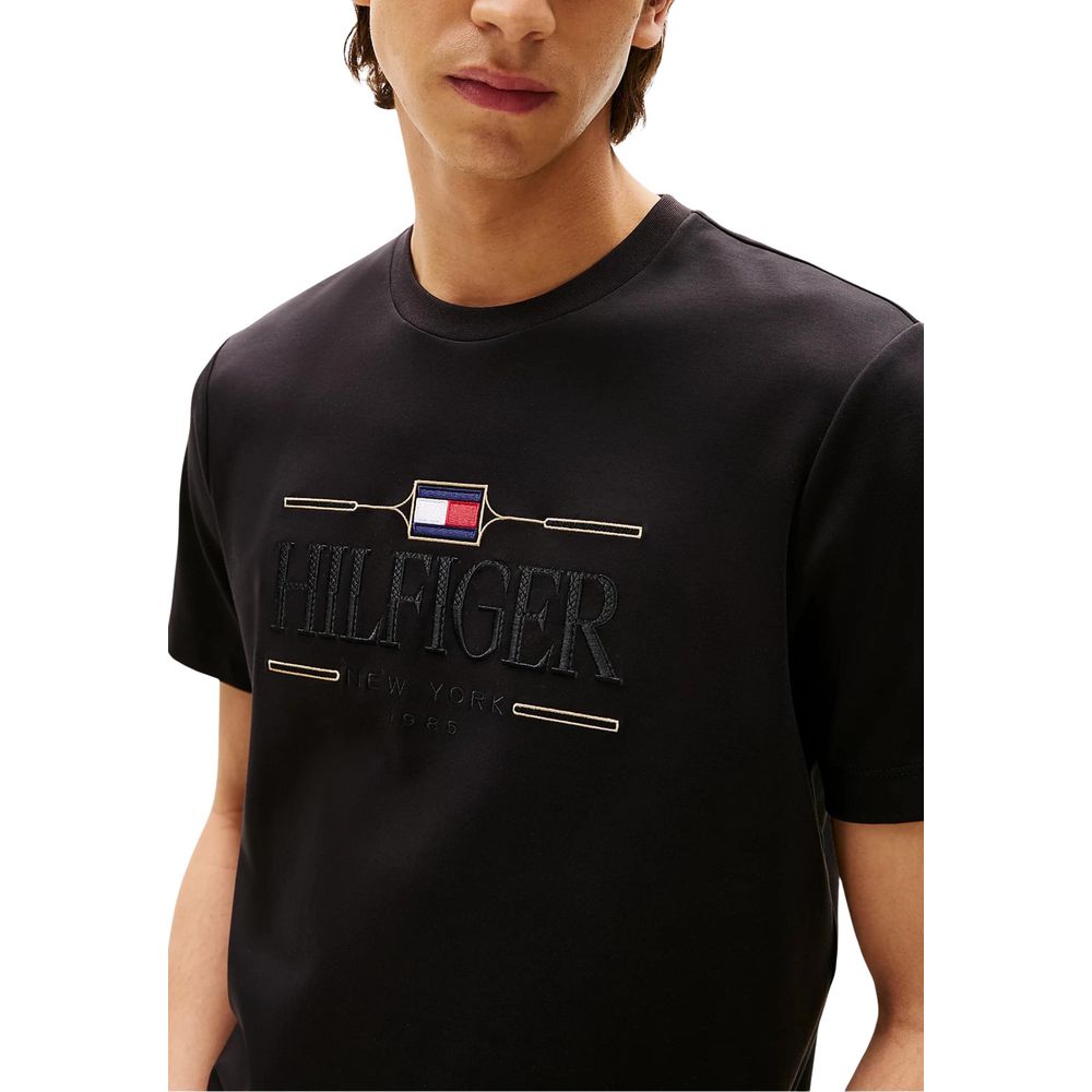 T-shirt en coton noir Tommy Hilfiger