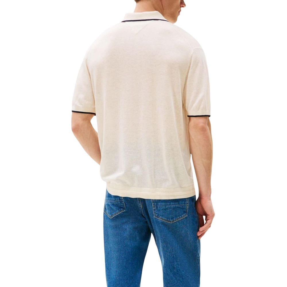 T-shirt en lyocell beige Tommy Hilfiger