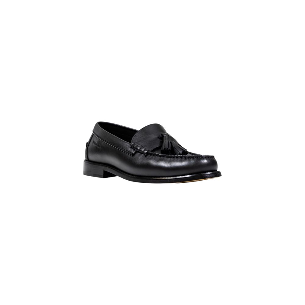 Tommy Hilfiger HILFIGER TASSEL Black Leather Slip-On Loafers