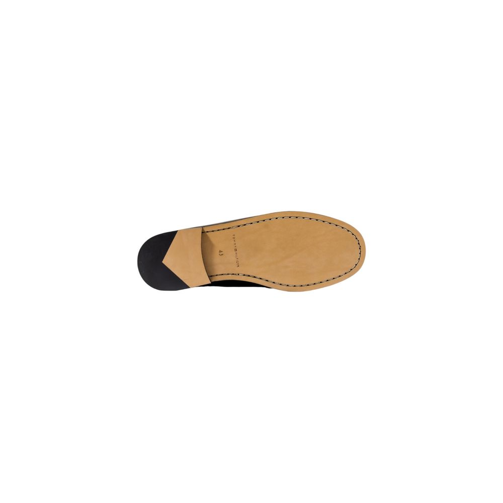 Tommy Hilfiger HILFIGER TASSEL Black Leather Slip-On Loafers