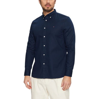 Chemise Tommy Hilfiger en coton recyclé bleu