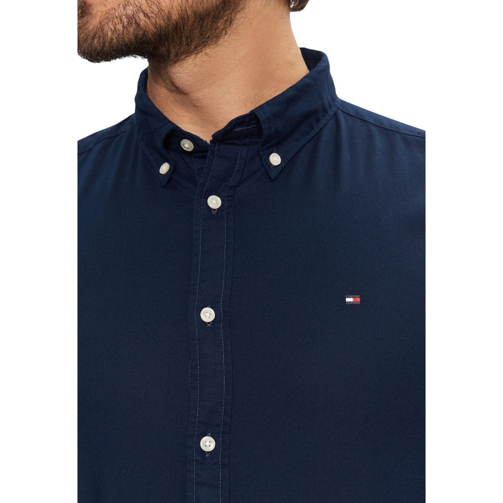 Chemise Tommy Hilfiger en coton recyclé bleu