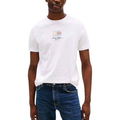 T-shirt blanc en coton recyclé Tommy Hilfiger