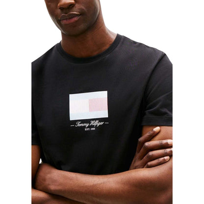 T-shirt Tommy Hilfiger noir en coton recyclé