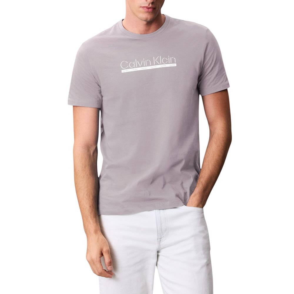 T-shirt en coton gris Calvin Klein