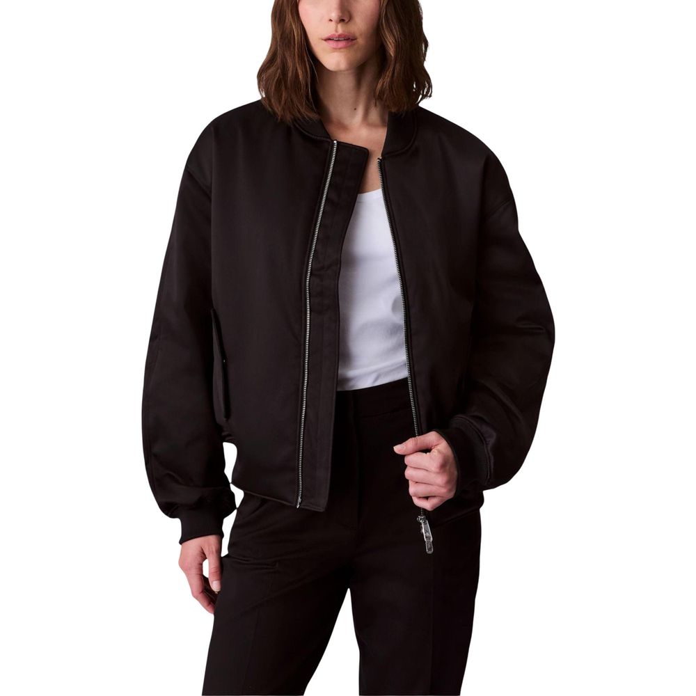 Calvin Klein Jeans Black Recycled Polyester Bomber Jacket