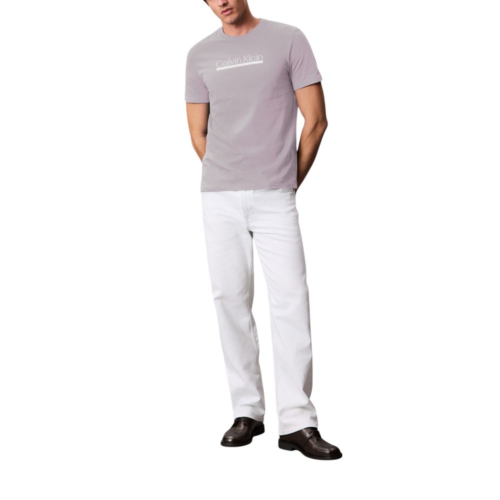 T-shirt en coton gris Calvin Klein