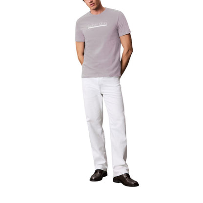 T-shirt en coton gris Calvin Klein