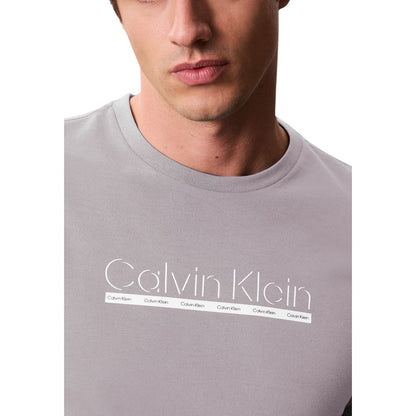 T-shirt en coton gris Calvin Klein