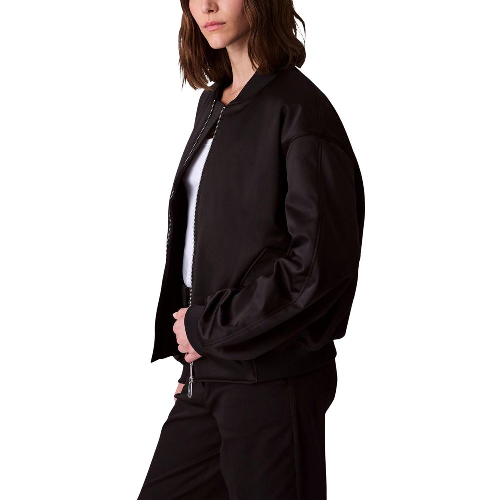 Calvin Klein Jeans Black Recycled Polyester Bomber Jacket