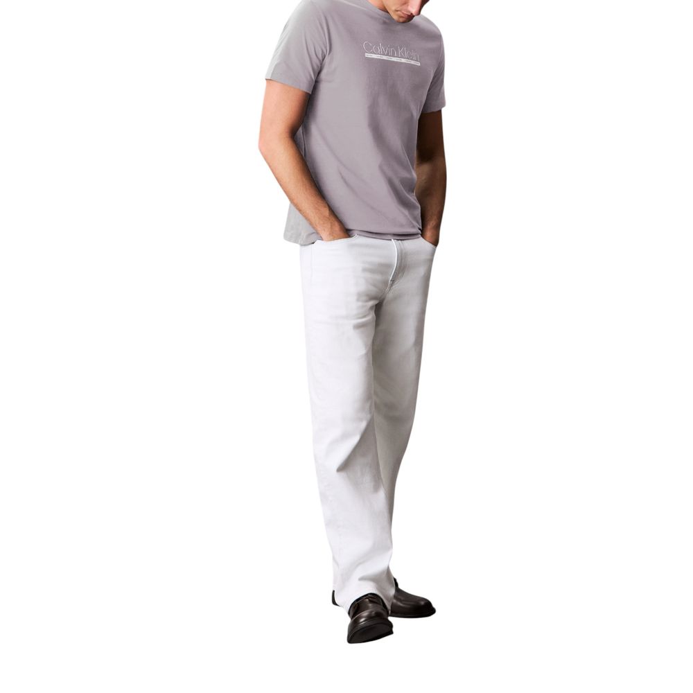 T-shirt en coton gris Calvin Klein