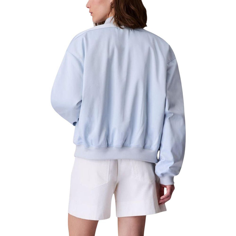 Calvin Klein Jeans Blue Recycled Polyester Satin Bomber Jacket