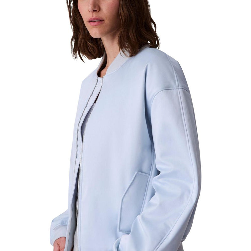 Calvin Klein Jeans Blue Recycled Polyester Satin Bomber Jacket