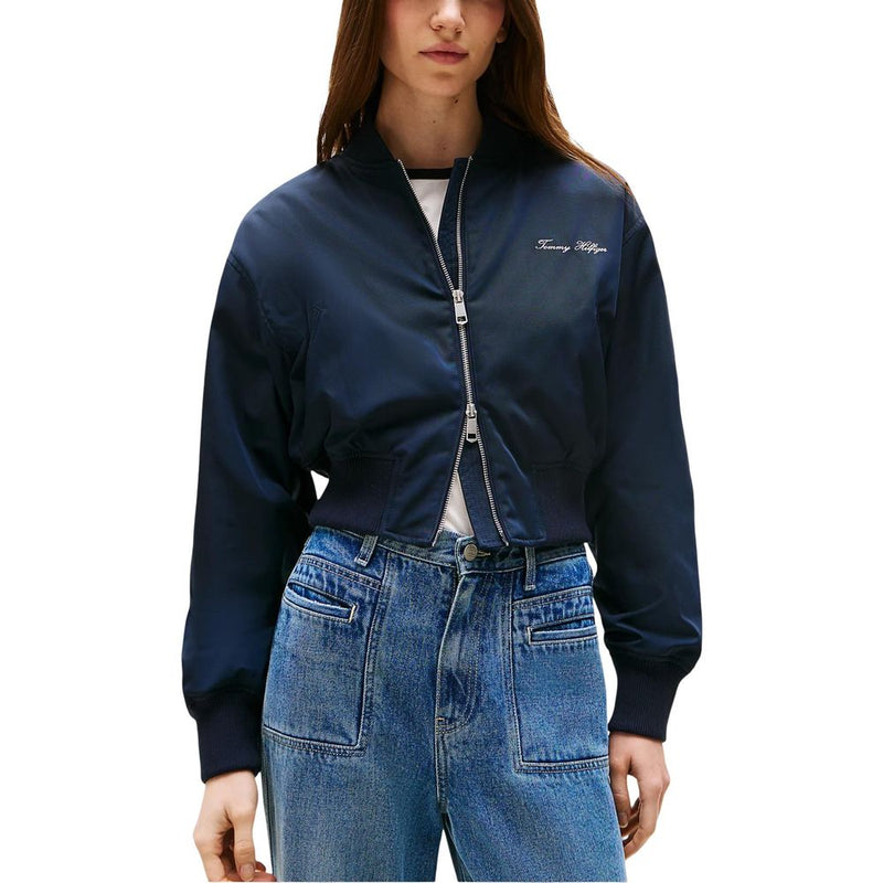 Tommy Hilfiger Veste Bomber Femme en Polyester Recyclé - Bleu