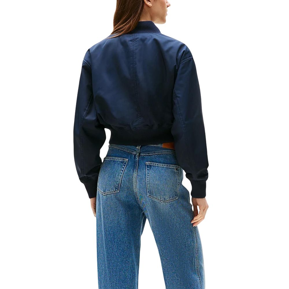 Tommy Hilfiger Veste Bomber Femme en Polyester Recyclé - Bleu