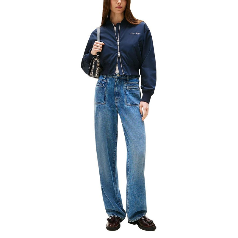 Tommy Hilfiger Veste Bomber Femme en Polyester Recyclé - Bleu
