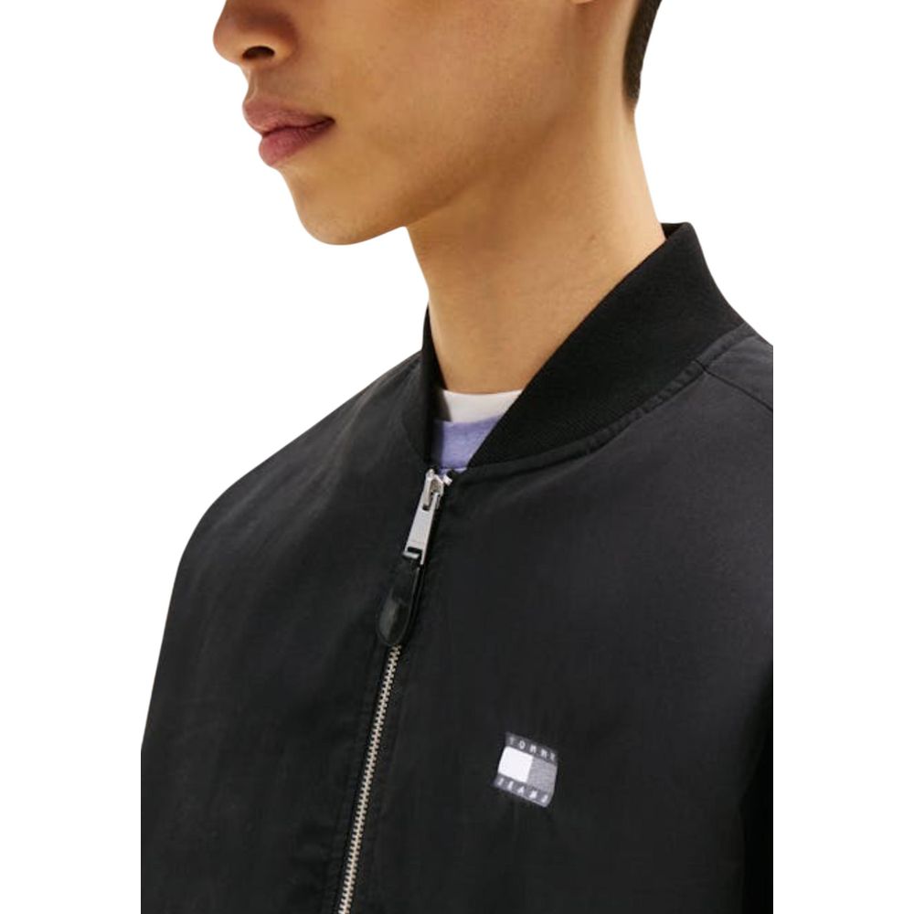 Blouson bombardier Tommy Hilfiger en jean de coton recyclé noir