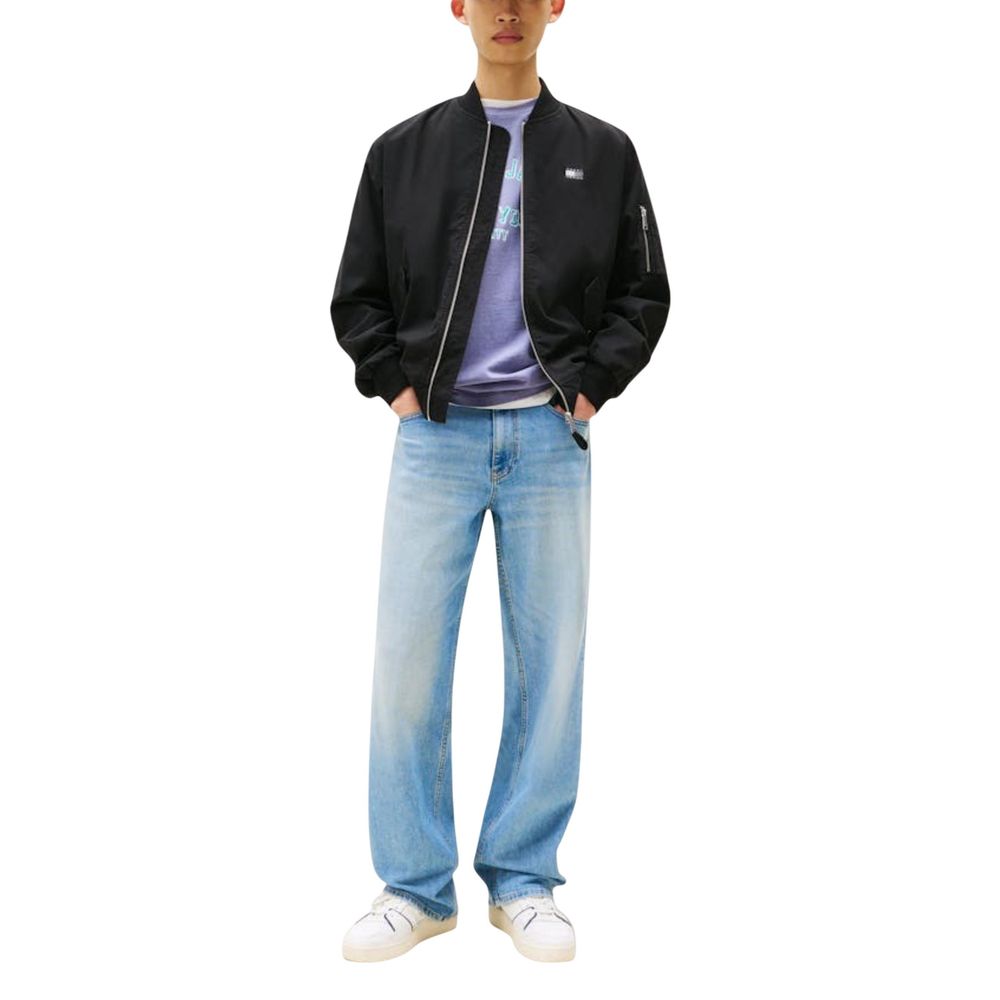 Blouson bombardier Tommy Hilfiger en jean de coton recyclé noir