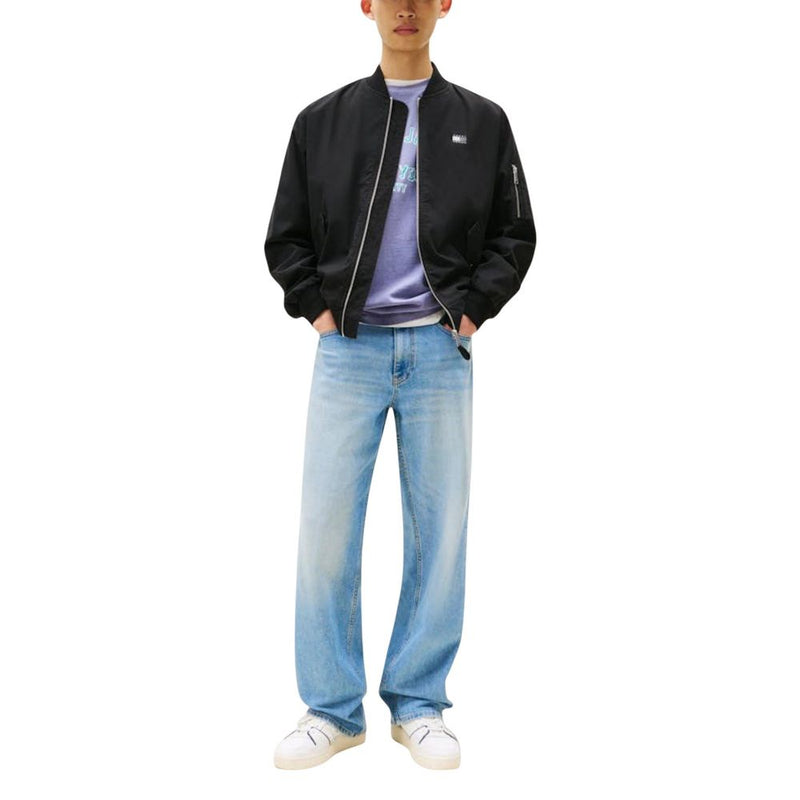 Blouson bombardier Tommy Hilfiger en jean de coton recyclé noir