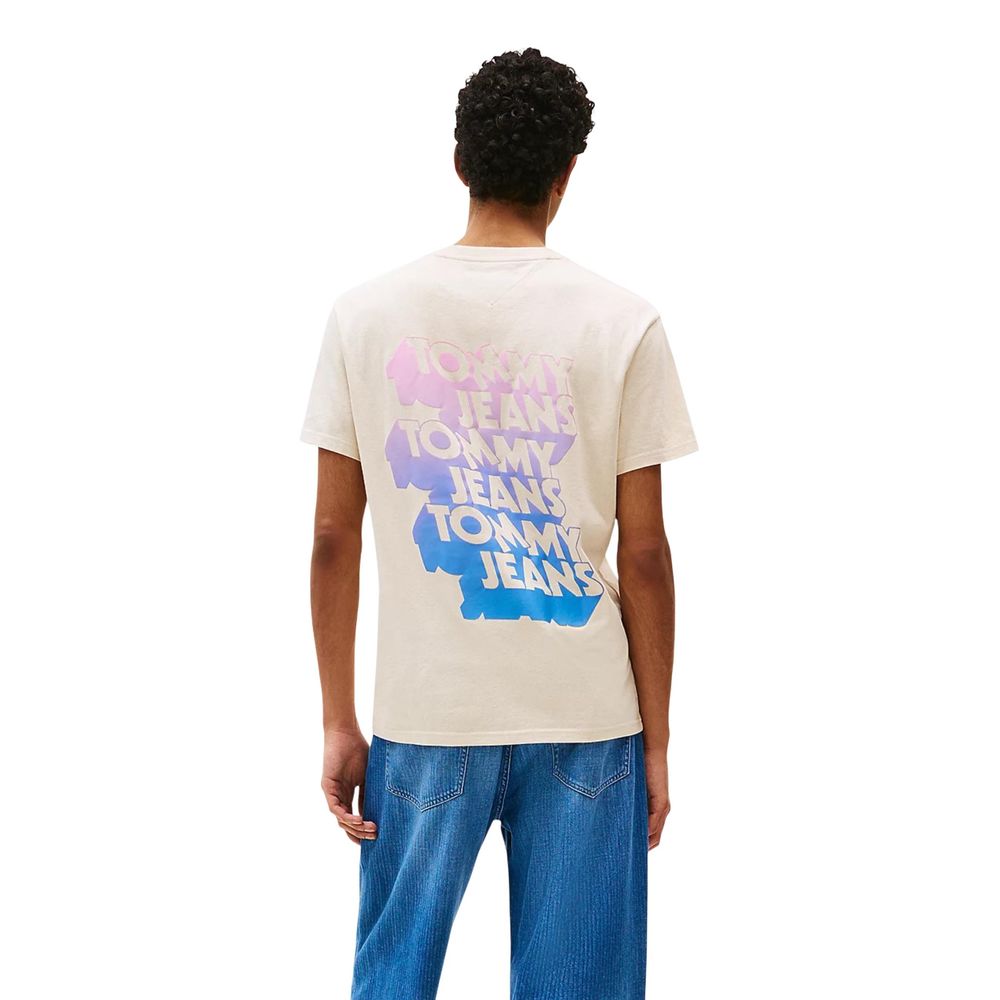 T-shirt Tommy Hilfiger Jeans en coton recyclé beige