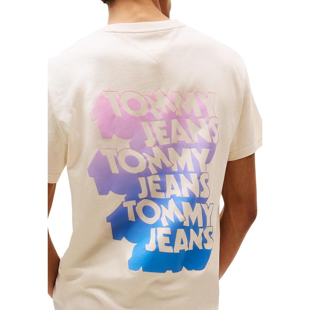 T-shirt Tommy Hilfiger Jeans en coton recyclé beige