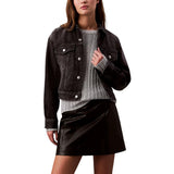 Calvin Klein Jeans Black Cotton Denim Jacket - 90s Trucker Style