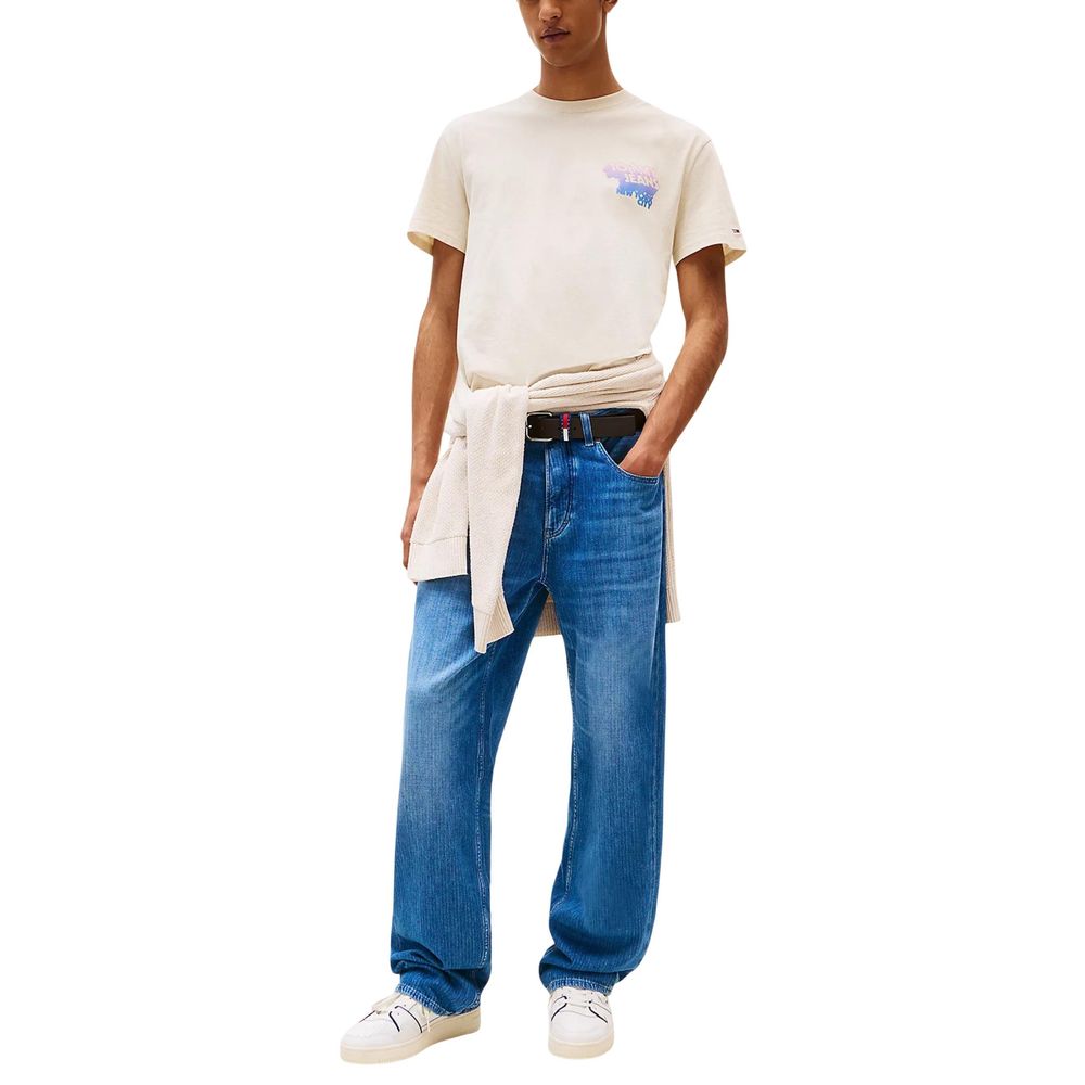 T-shirt Tommy Hilfiger Jeans en coton recyclé beige