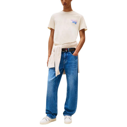 T-shirt Tommy Hilfiger Jeans en coton recyclé beige