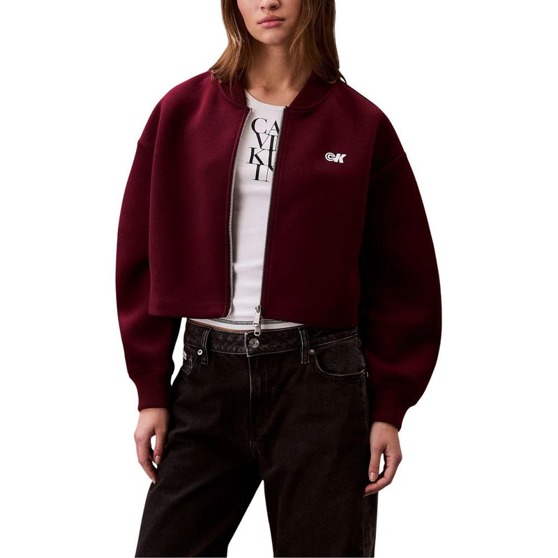 Calvin Klein Jeans Bomber Viscose Bordeaux pour Femmes