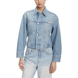 Calvin Klein Jeans Light Blue Cropped Denim Jacket for Women