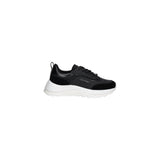 Calvin Klein RUNNER LACE UP MESH Black Leather Athletic Sneakers