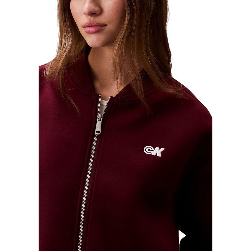 Calvin Klein Jeans Bomber Viscose Bordeaux pour Femmes