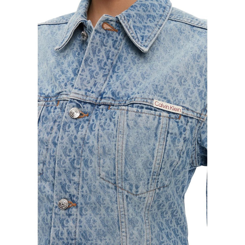 Calvin Klein Jeans Light Blue Cropped Denim Jacket for Women