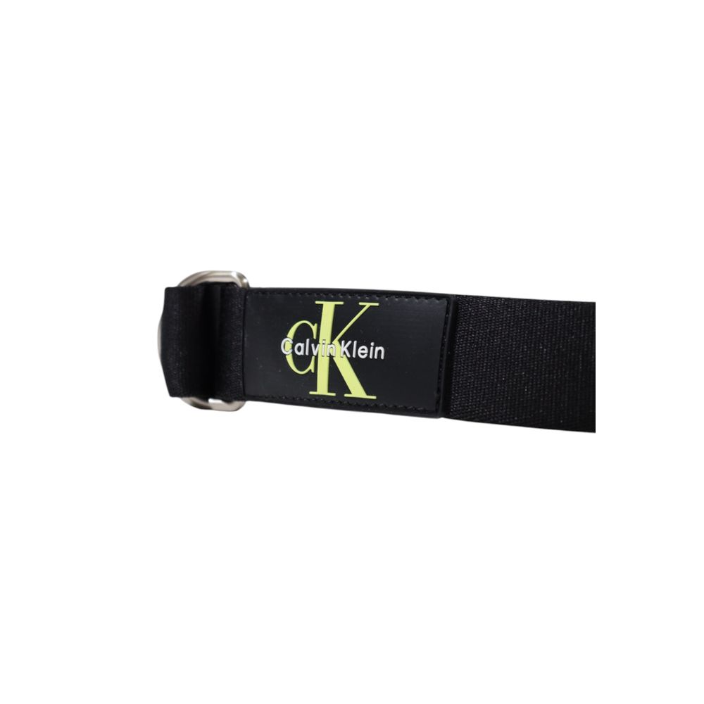 Ceinture Calvin Klein noire en polyester recyclé