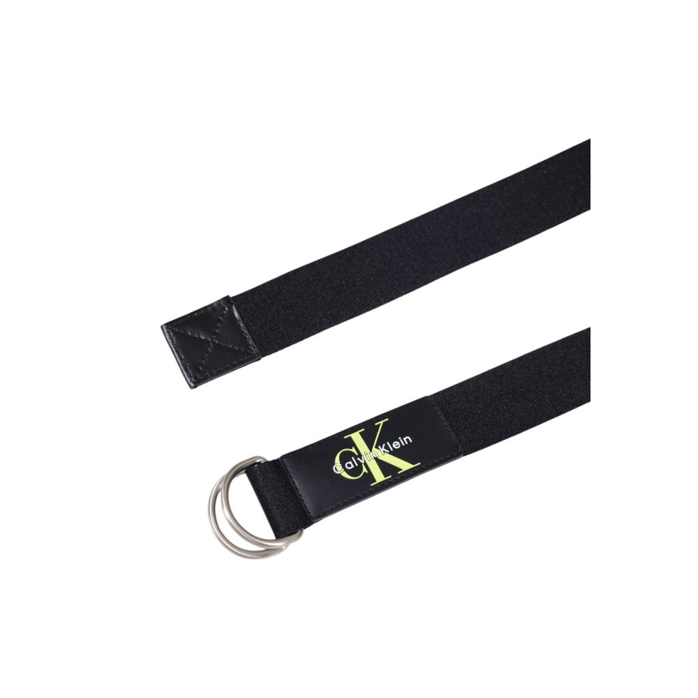 Ceinture Calvin Klein noire en polyester recyclé