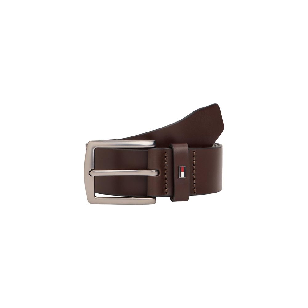 Ceinture classique en cuir marron Tommy Hilfiger