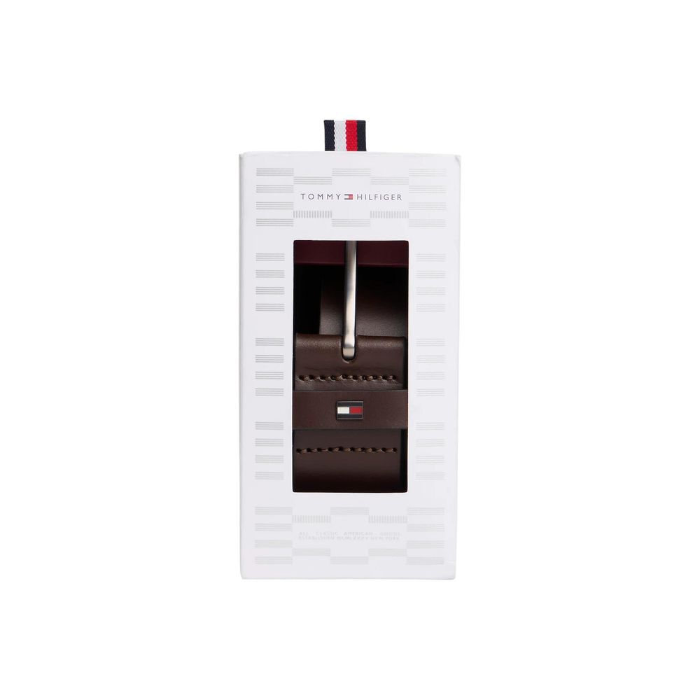 Ceinture classique en cuir marron Tommy Hilfiger