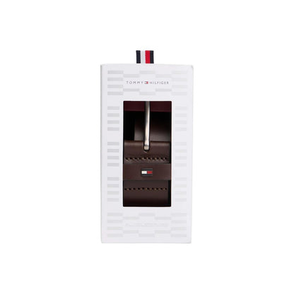 Ceinture classique en cuir marron Tommy Hilfiger