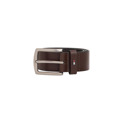 Ceinture classique en cuir marron Tommy Hilfiger