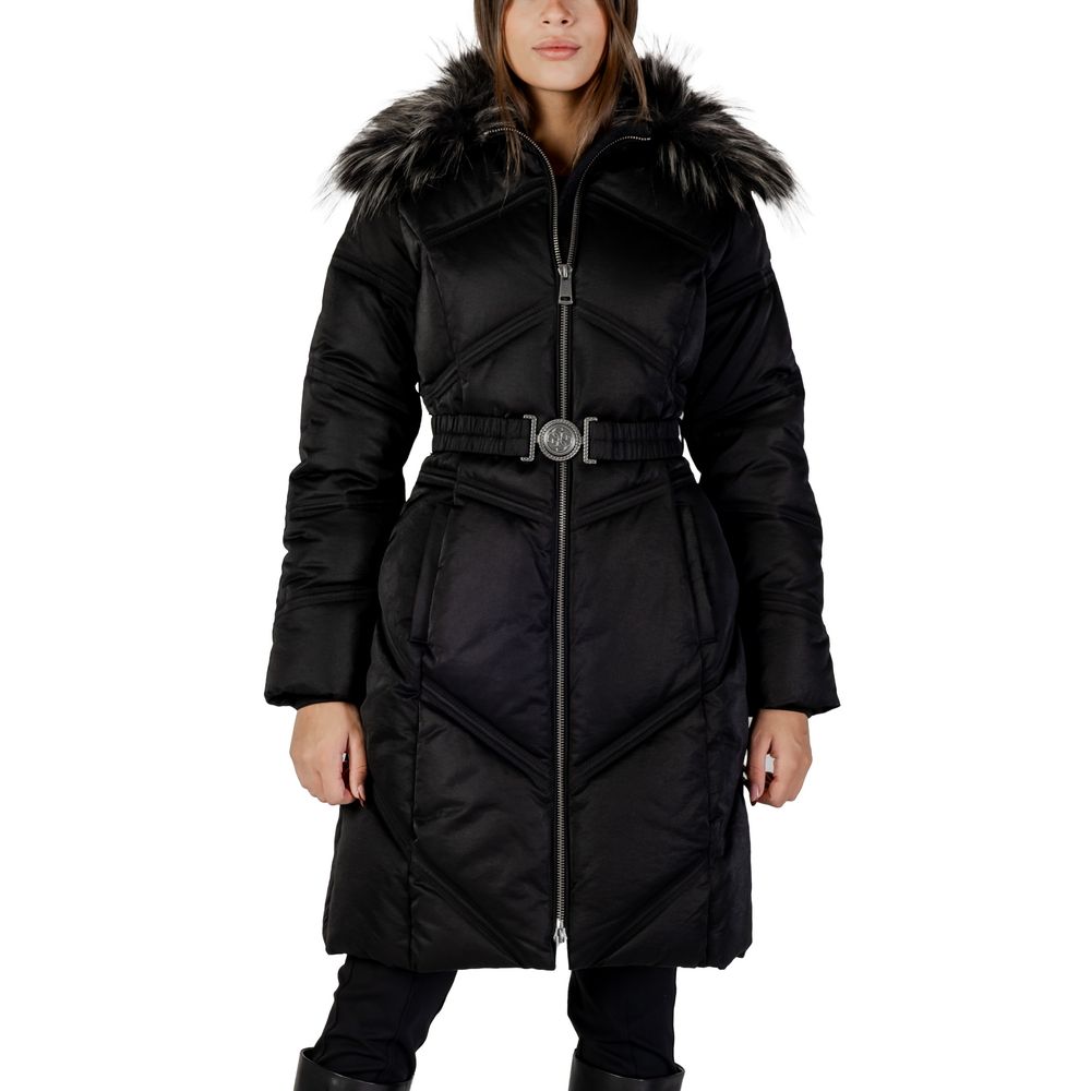 Guess Alienor Long Belted Puffer Coat - Élégant en Noir