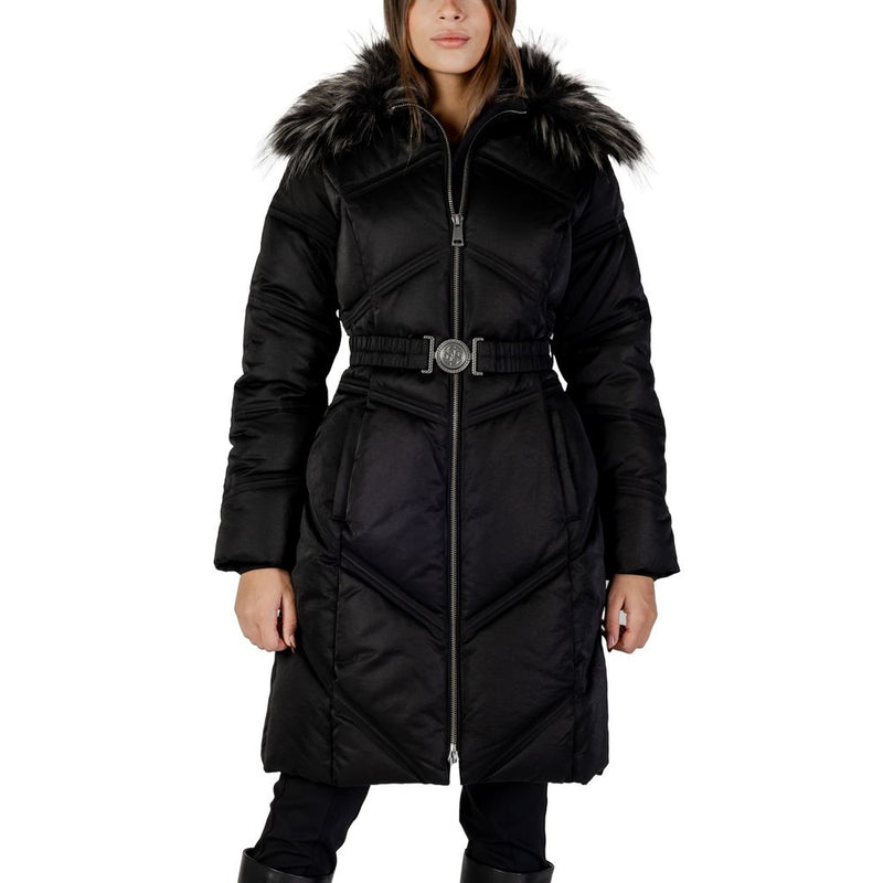 Guess Alienor Long Belted Puffer Coat - Élégant en Noir